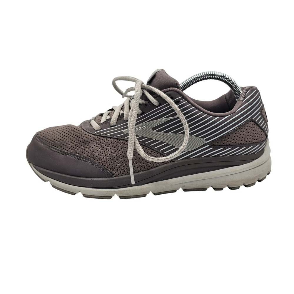 Brooks Shoes Womens 11.5 Wide Brown Mesh Running Slip Resistant Sneakers 120308